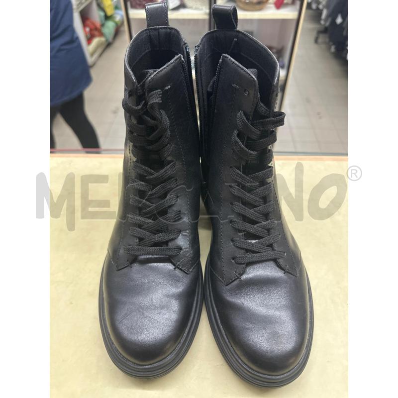 STIVALETTI DONNA GEOX PELLE NERO LACCI ZIP LAT | Mercatino dell'Usato Roma tor tre teste 2
