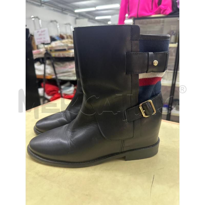 STIVALETTI DONNA TOMMY HILFIGER NERO FIB LAT | Mercatino dell'Usato Roma tor tre teste 1
