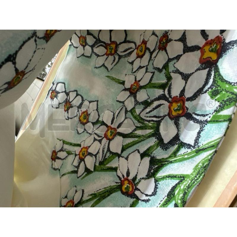 TOVAGLIA RETTANG LINO COTONE BIANCO FIORI BLU+6TOVAGL | Mercatino dell'Usato Roma tor tre teste 3