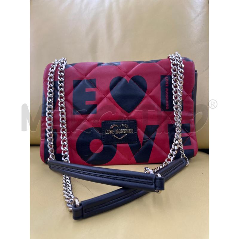 TRACOLLA DONNA LOVE MOSCHINO NERO ROSSO | Mercatino dell'Usato Roma tor tre teste 1