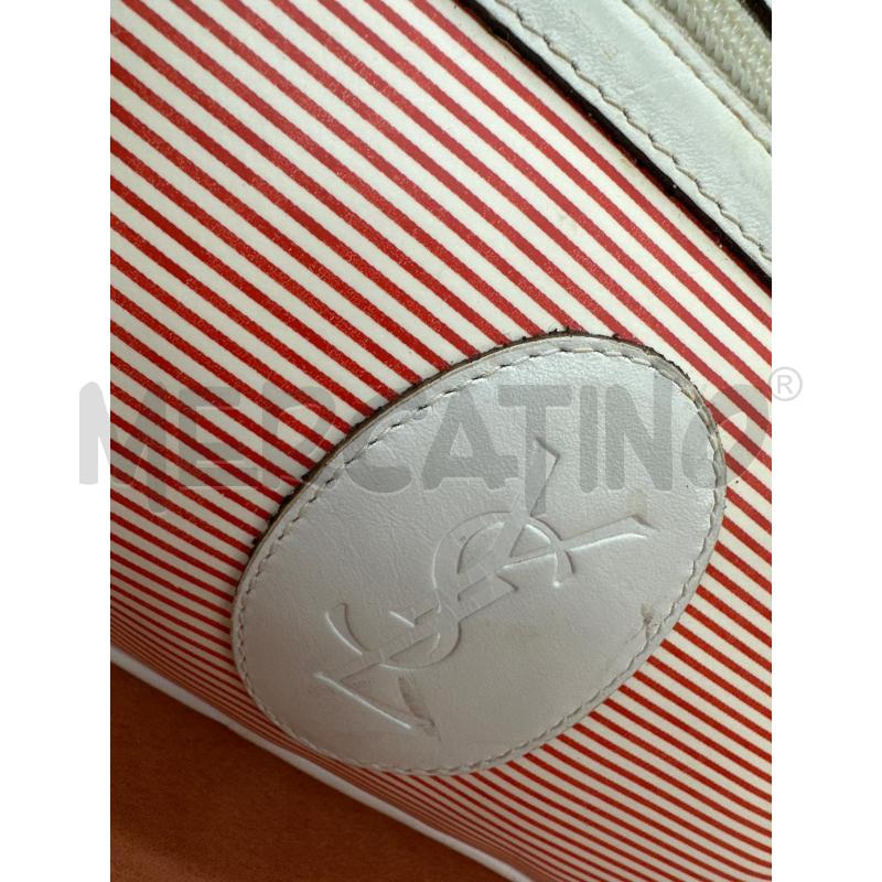 TRACOLLA DONNA VINTAGE YSL RIGHE ROSSO BIANCO | Mercatino dell'Usato Roma tor tre teste 2