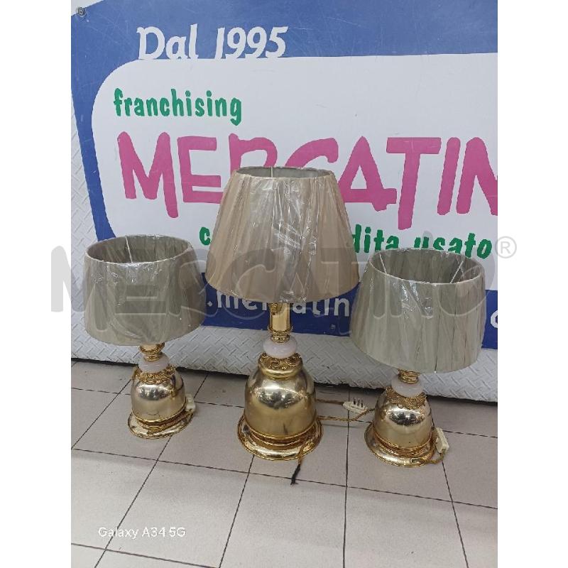 TRITTICO LAMPADE DORATE  | Mercatino dell'Usato Roma tor tre teste 1