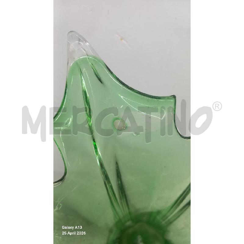 VASO MURANO SPIZZATO VERDE | Mercatino dell'Usato Roma tor tre teste 2