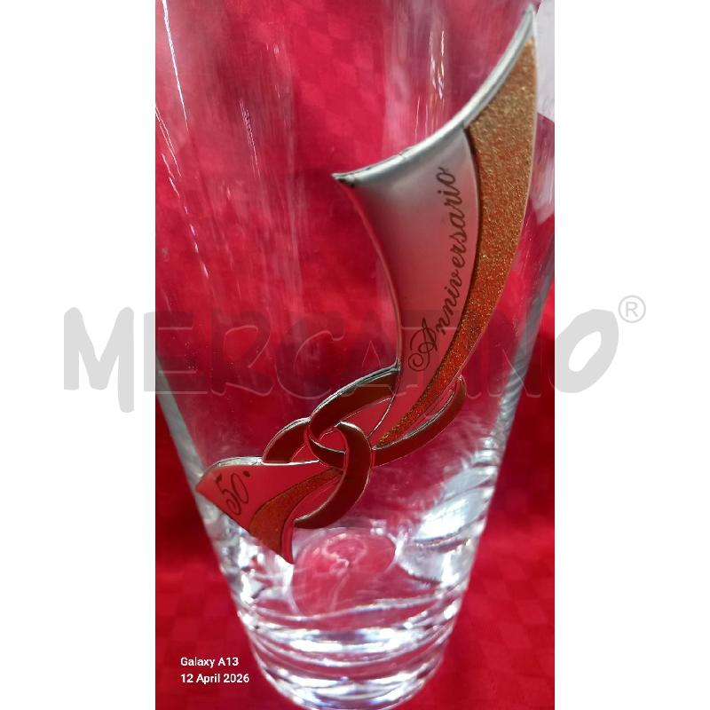 VASO VETRO 50 ANNI MATRIMONIO | Mercatino dell'Usato Roma tor tre teste 2