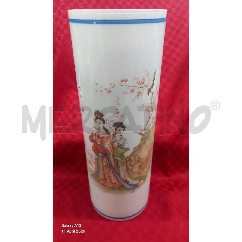 VASO VETRO ALTO BIANCO JAP | Mercatino dell'Usato Roma tor tre teste 1