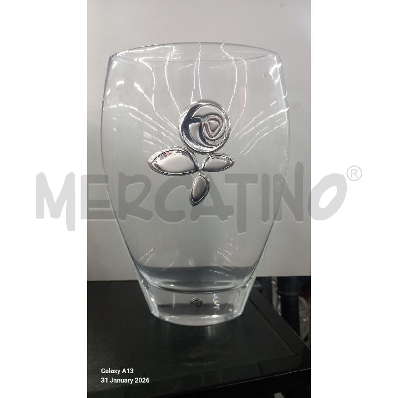 VASO VETRO SCHIACCIATO PLACCA | Mercatino dell'Usato Roma tor tre teste 1