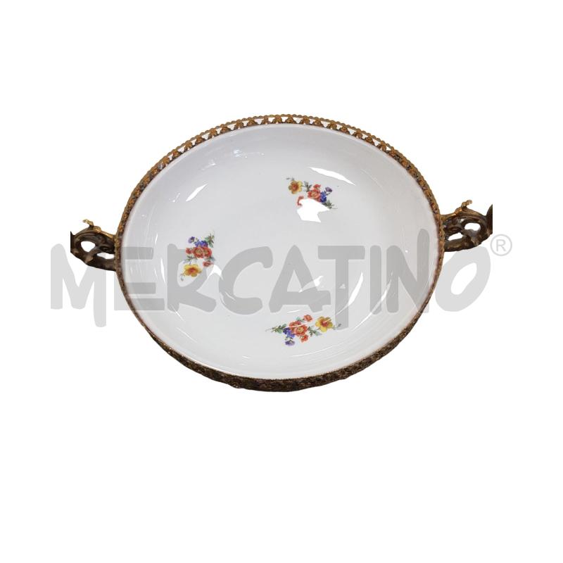 ALZATA+COPERCHIO DORATA/VIOLA FIORI | Mercatino dell'Usato Civitavecchia 3