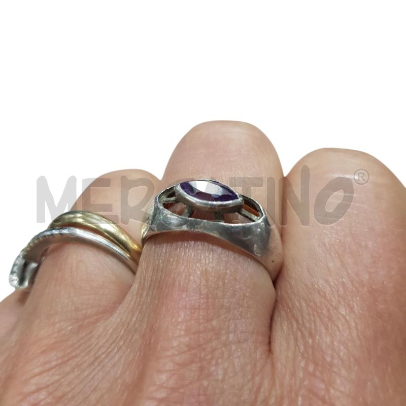ANELLO DONNA ARG AMETISTA  | Mercatino dell'Usato Civitavecchia 4
