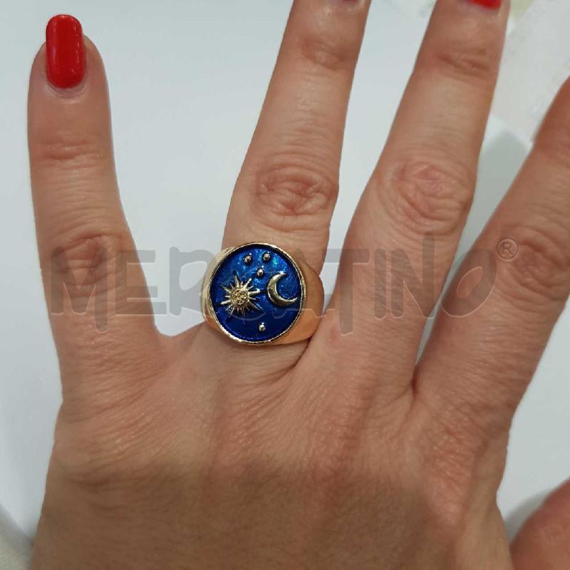 ANELLO DONNA DETT CELESTE E SMALTO ACC | Mercatino dell'Usato Civitavecchia 2