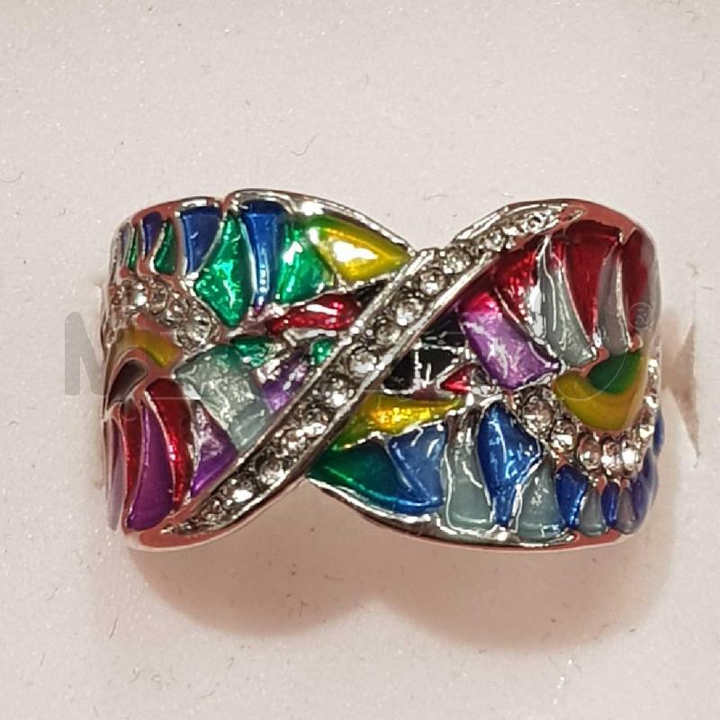 ANELLO DONNA FASCIA MULTICOLOR SMALTATO  | Mercatino dell'Usato Civitavecchia 1