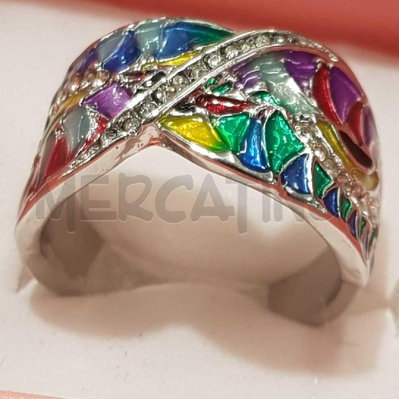 ANELLO DONNA FASCIA MULTICOLOR SMALTATO  | Mercatino dell'Usato Civitavecchia 4