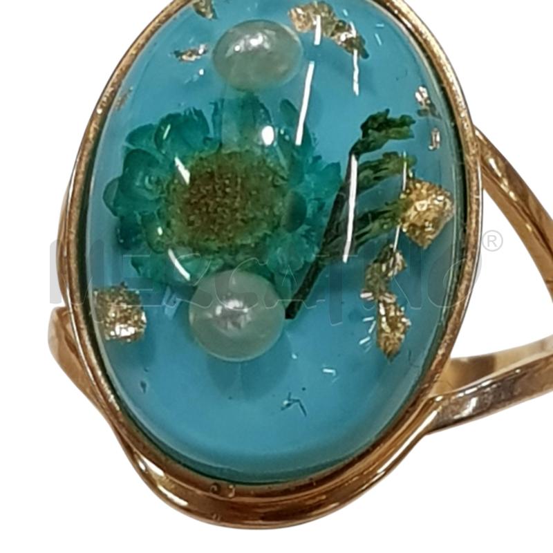 ANELLO DONNA FIORE SECCO OVALE STEEL  | Mercatino dell'Usato Civitavecchia 3