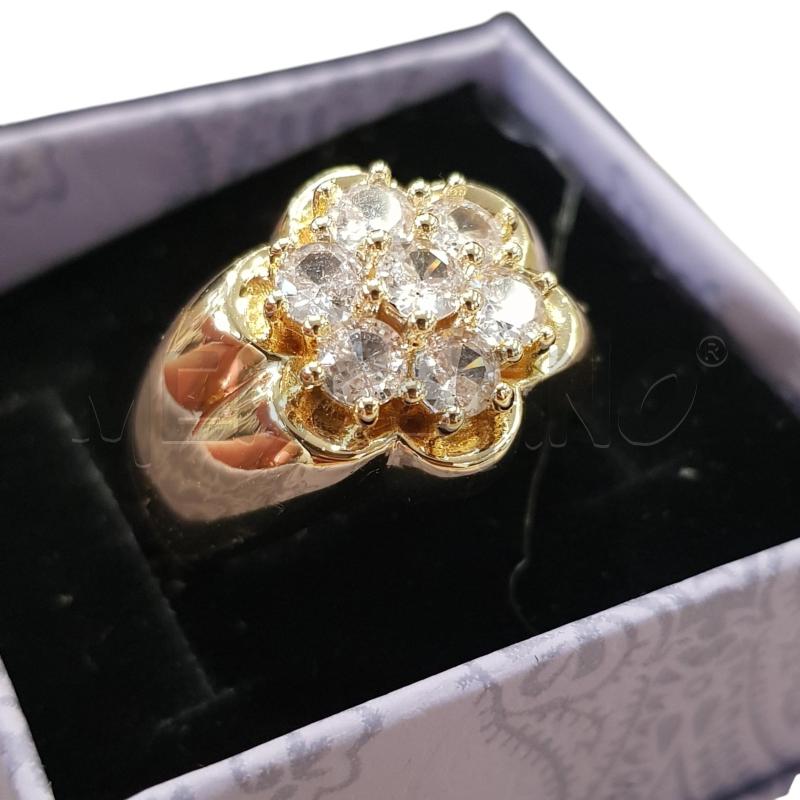 ANELLO DONNA FIORE STEEL DORATO  | Mercatino dell'Usato Civitavecchia 1