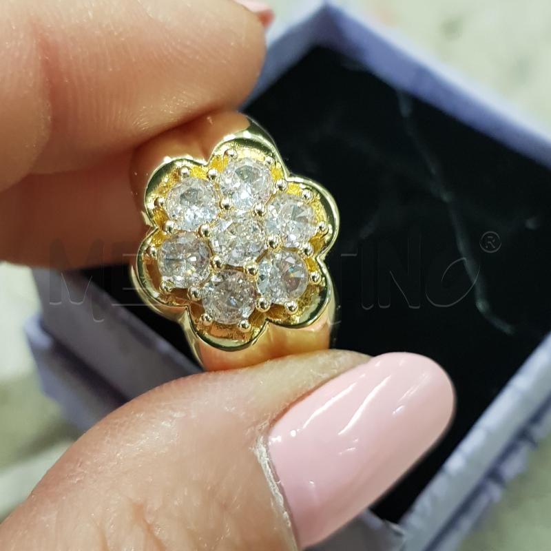 ANELLO DONNA FIORE STEEL DORATO  | Mercatino dell'Usato Civitavecchia 2