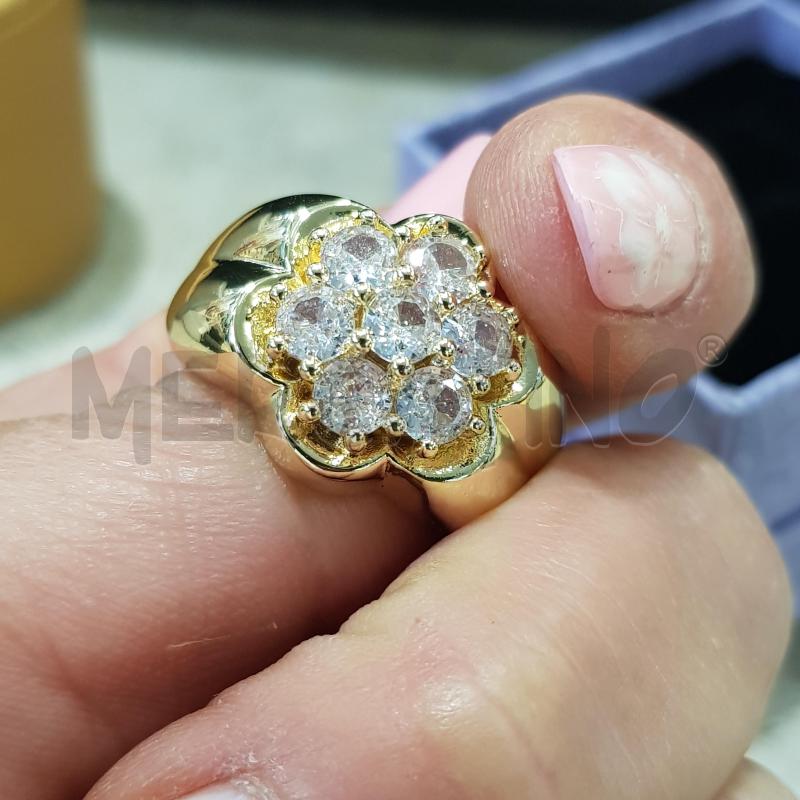 ANELLO DONNA FIORE STEEL DORATO  | Mercatino dell'Usato Civitavecchia 3