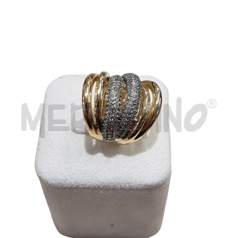 ANELLO DONNA MULTIFASCIA STRASS DORATO  | Mercatino dell'Usato Civitavecchia 3