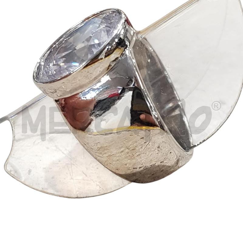 ANELLO DONNA STEEL PIETRONE BIANCO  | Mercatino dell'Usato Civitavecchia 3
