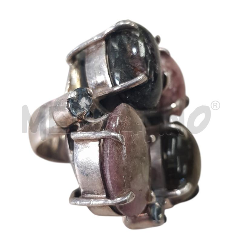 ANELLO D ARG CON 4 PIETRE GRANDI+4 PICCOLE  | Mercatino dell'Usato Civitavecchia 3