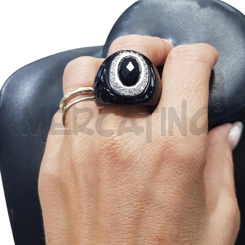 ANELLO D ARG CUPULA NERO CORONA STRASS | Mercatino dell'Usato Civitavecchia 4