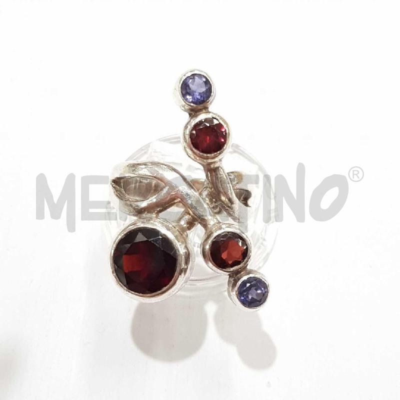 ANELLO D ARG PITRE ROSSE E VIOLA  | Mercatino dell'Usato Civitavecchia 1