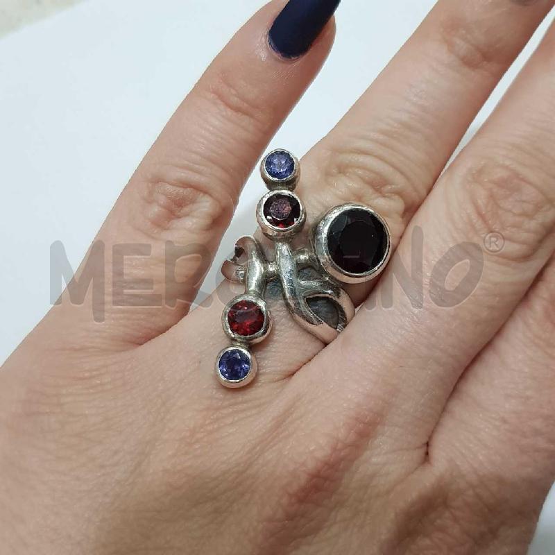 ANELLO D ARG PITRE ROSSE E VIOLA  | Mercatino dell'Usato Civitavecchia 3