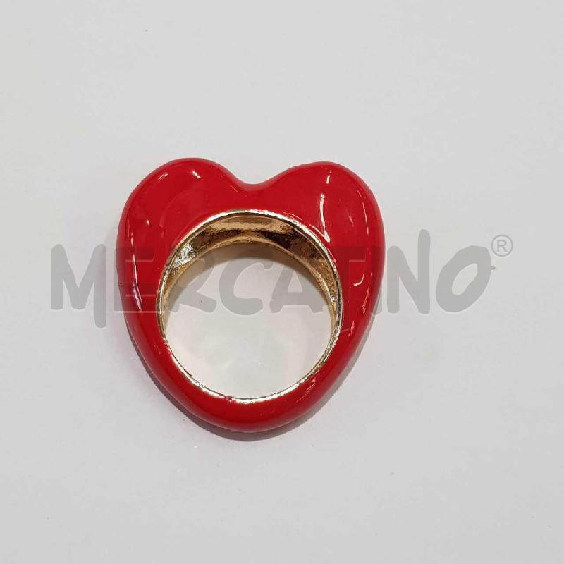 ANELLO D CUORE ACCIAIO SMALTO  | Mercatino dell'Usato Civitavecchia 1