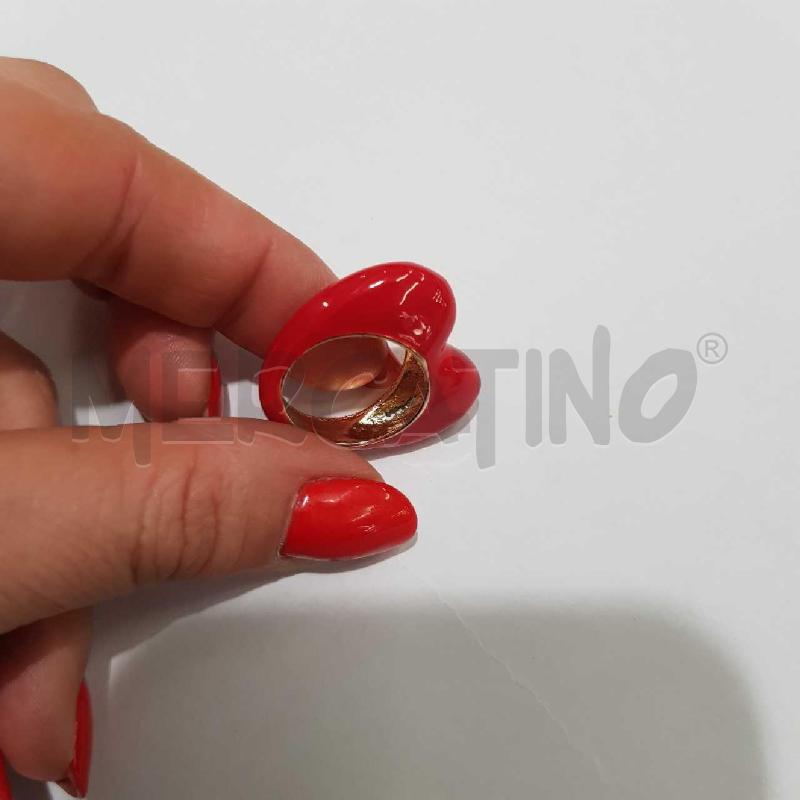 ANELLO D CUORE ACCIAIO SMALTO  | Mercatino dell'Usato Civitavecchia 2