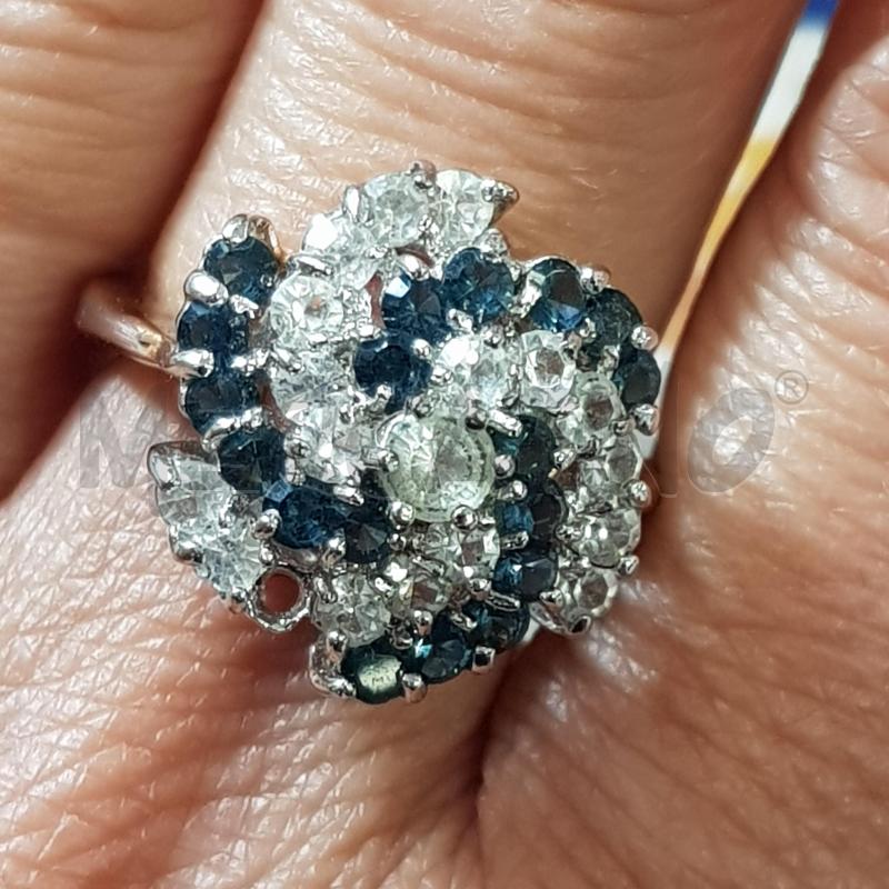 ANELLO D SPIRALE STRASS BLU BIANCHI | Mercatino dell'Usato Civitavecchia 1
