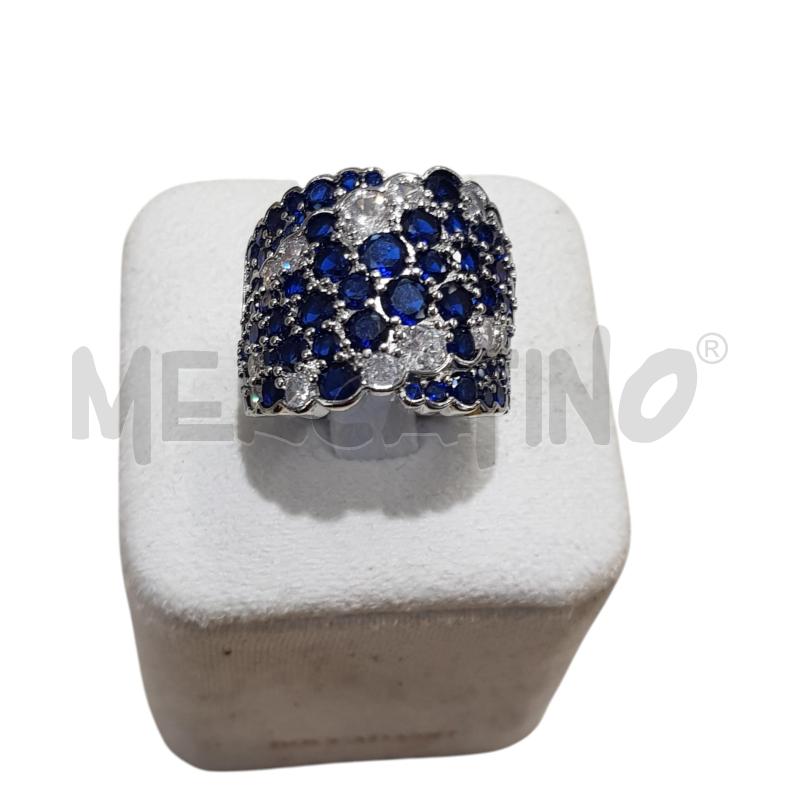 ANELLO D STEEL DETT BLU E BIANCHI FASCIA  | Mercatino dell'Usato Civitavecchia 1