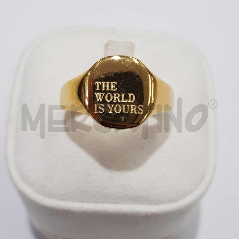 ANELLO D THE WORLD IS YOURS ACCIAIO  | Mercatino dell'Usato Civitavecchia 1