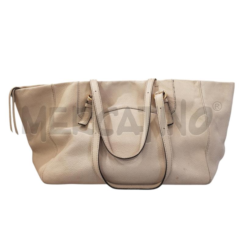 BORSA D GIANNI CHIARINI PELLE MARTELLATA AVORIO | Mercatino dell'Usato Civitavecchia 1