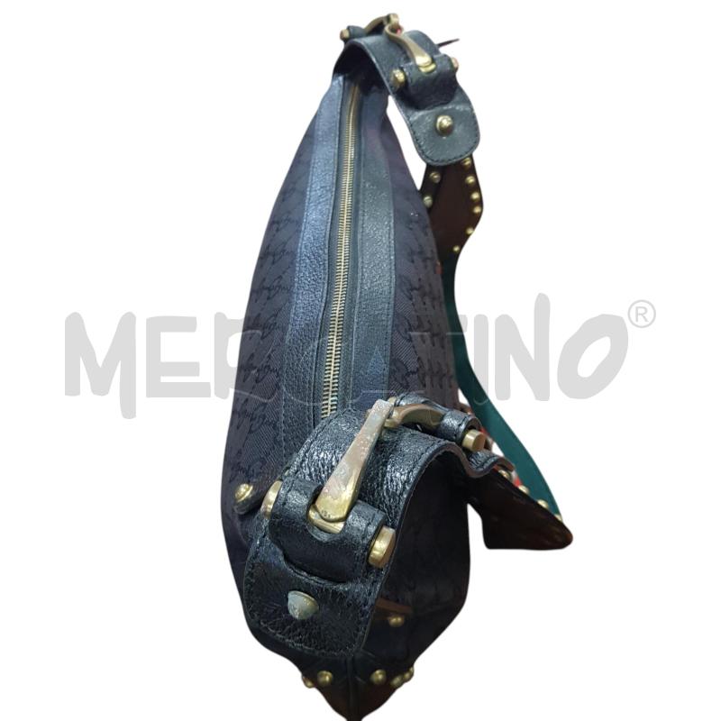 BORSA D GUCCI HOBO TELA NERA MONOGRAM DETT BORCHIE | Mercatino dell'Usato Civitavecchia 3