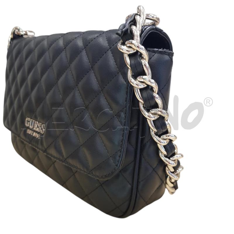 BORSA D GUESS NERA TRAPUNTATA | Mercatino dell'Usato Civitavecchia 2