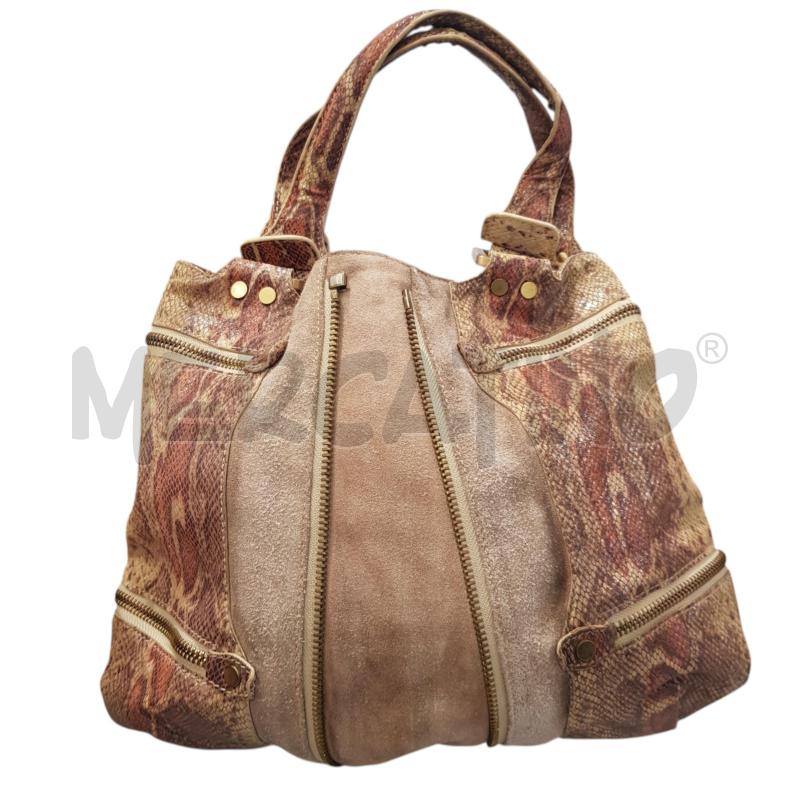 BORSA D JIMMY CHOO PELLE SCAMOSCIATA E PITONE  | Mercatino dell'Usato Civitavecchia 2