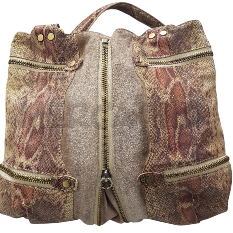 BORSA D JIMMY CHOO PELLE SCAMOSCIATA E PITONE  | Mercatino dell'Usato Civitavecchia 3
