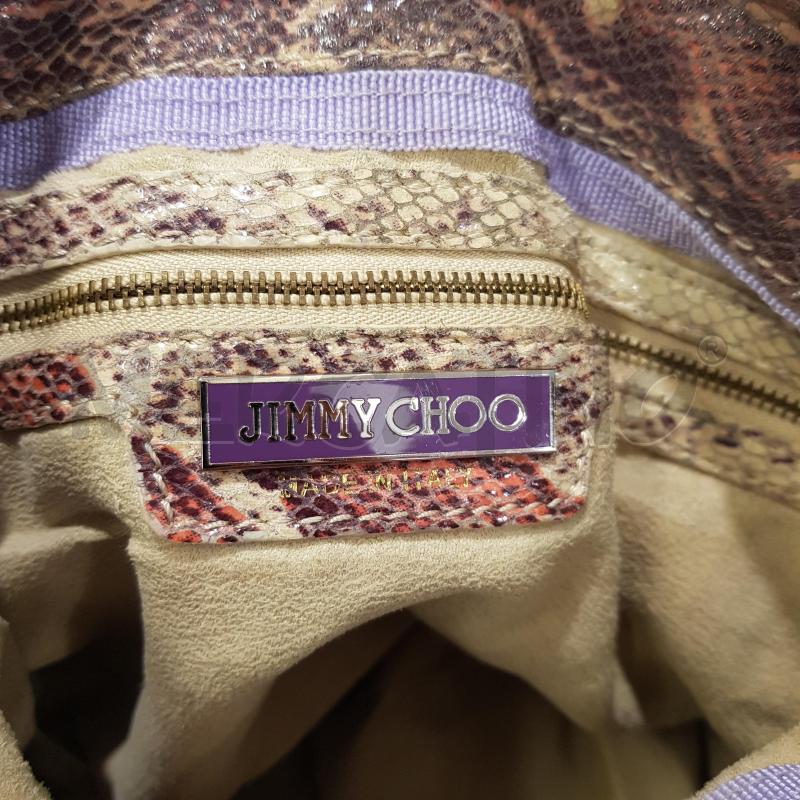 BORSA D JIMMY CHOO PELLE SCAMOSCIATA E PITONE  | Mercatino dell'Usato Civitavecchia 5