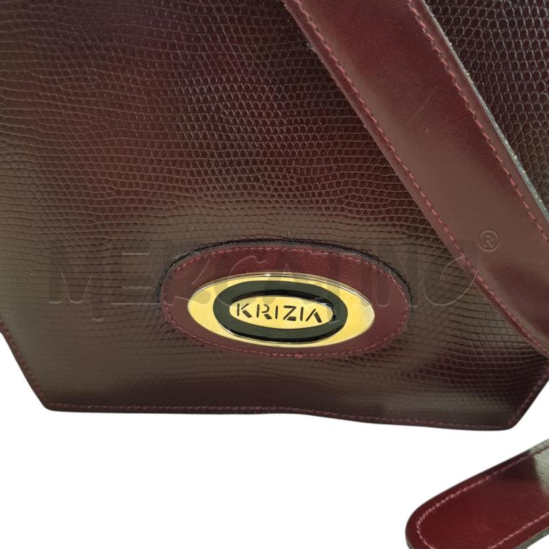 BORSA D KRIZIA TRAPEZIO PELLE BORDEAUX FINE ANNI '70 | Mercatino dell'Usato Civitavecchia 2
