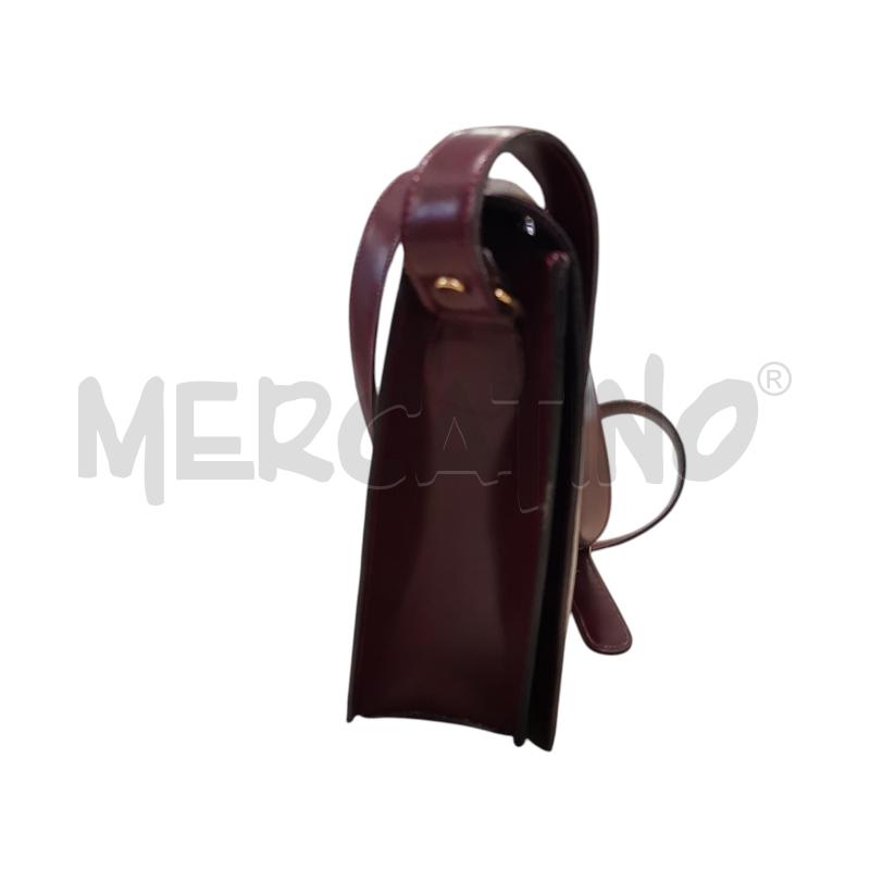 BORSA D KRIZIA TRAPEZIO PELLE BORDEAUX FINE ANNI '70 | Mercatino dell'Usato Civitavecchia 3