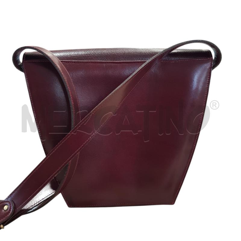 BORSA D KRIZIA TRAPEZIO PELLE BORDEAUX FINE ANNI '70 | Mercatino dell'Usato Civitavecchia 5