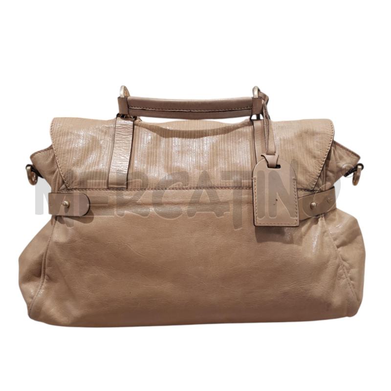 BORSA D NANNINI PELLE BEIGE RIGHE 3D | Mercatino dell'Usato Civitavecchia 2