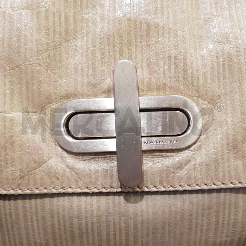 BORSA D NANNINI PELLE BEIGE RIGHE 3D | Mercatino dell'Usato Civitavecchia 4
