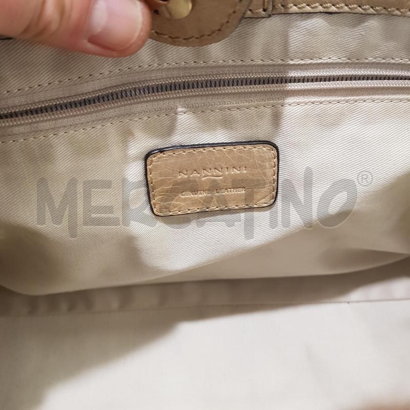 BORSA D NANNINI PELLE BEIGE RIGHE 3D | Mercatino dell'Usato Civitavecchia 5