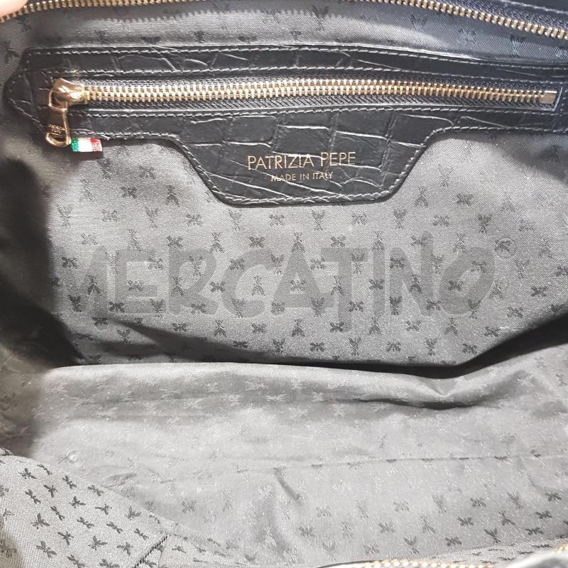 BORSA D PATRIZIA PEPE PELLE NERA STAMPA COCCO | Mercatino dell'Usato Civitavecchia 5