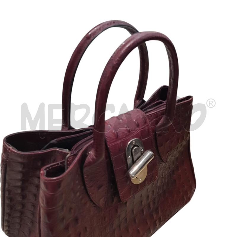 BORSA D PELLE BORDEAUX COCCO | Mercatino dell'Usato Civitavecchia 3