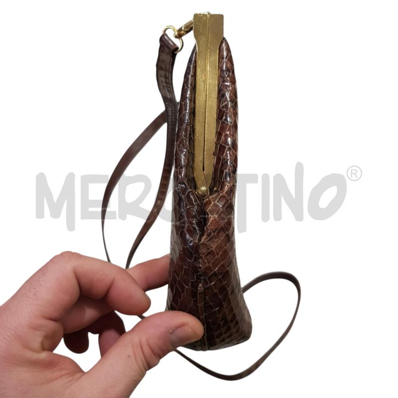 BORSA D RETTILE MARRONE TRACOLLA | Mercatino dell'Usato Civitavecchia 3
