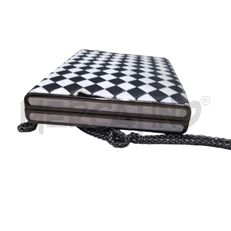 BORSA D ROCCOBAROCCO ROMBI BIANCHI NERI CLUTCH | Mercatino dell'Usato Civitavecchia 4