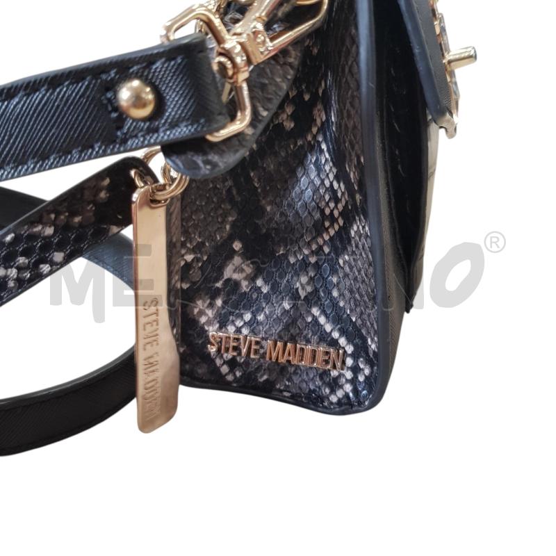 BORSA D STIVE MADDEN NERA RETTILE FINTA STAMPA COCCO | Mercatino dell'Usato Civitavecchia 4