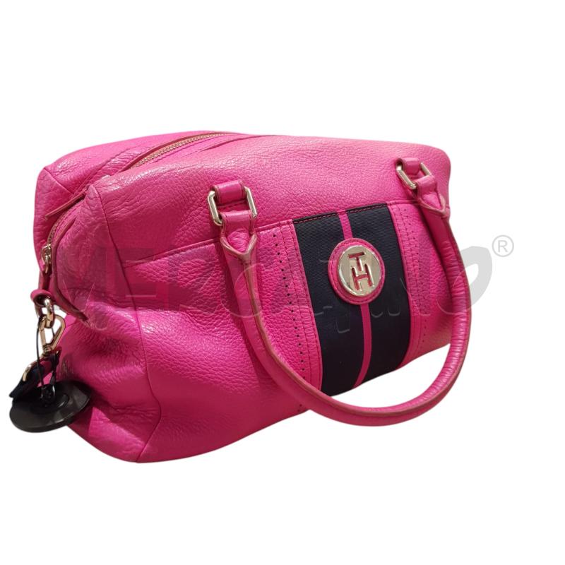 BORSA D TOMMY HILFIGER FUCSIA PELLE | Mercatino dell'Usato Civitavecchia 2