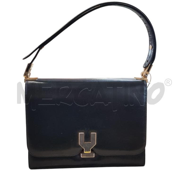 BORSA D VINTAGE NERA MANICO CHIUSURA MET DORATO | Mercatino dell'Usato Civitavecchia 1