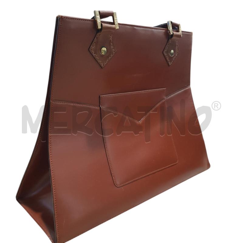BORSA D YSL RIGIDA TRAPEZIO MARRONE | Mercatino dell'Usato Civitavecchia 5